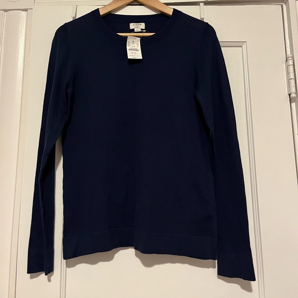 NWT Jcrew Navy Teddy Sweater
